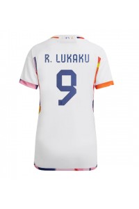 België Romelu Lukaku #9 Voetbaltruitje Uit tenue Dames WK 2022 Korte Mouw